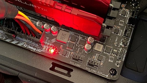 How to fix a red VGA light on a motherboard