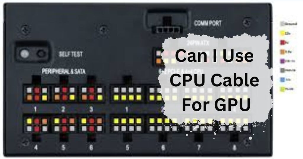 Can I Use CPU Cable For GPU